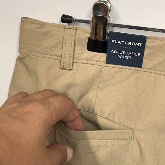 Nautica‎ Boys School Uniform Khaki Flat Front Shorts Adjustable Waist 18 Reg NWT - Picture 7 of 12